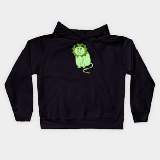 Friendly green lion - paper cut-out Kids Hoodie